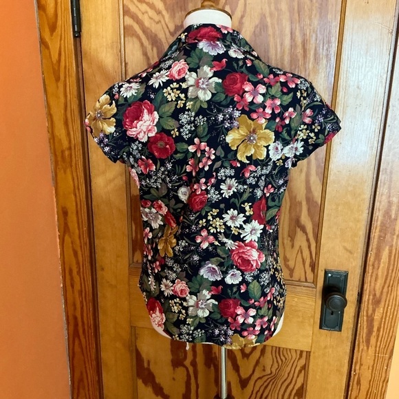 Vintage 70s Floral Button Down Top - Picture 6 of 6